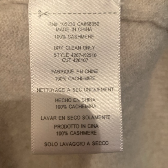 Beautiful Pure Ultra Soft Cream Cashmere V Neck Sweater Joie SZ Small 😍 - Picture 4 of 7